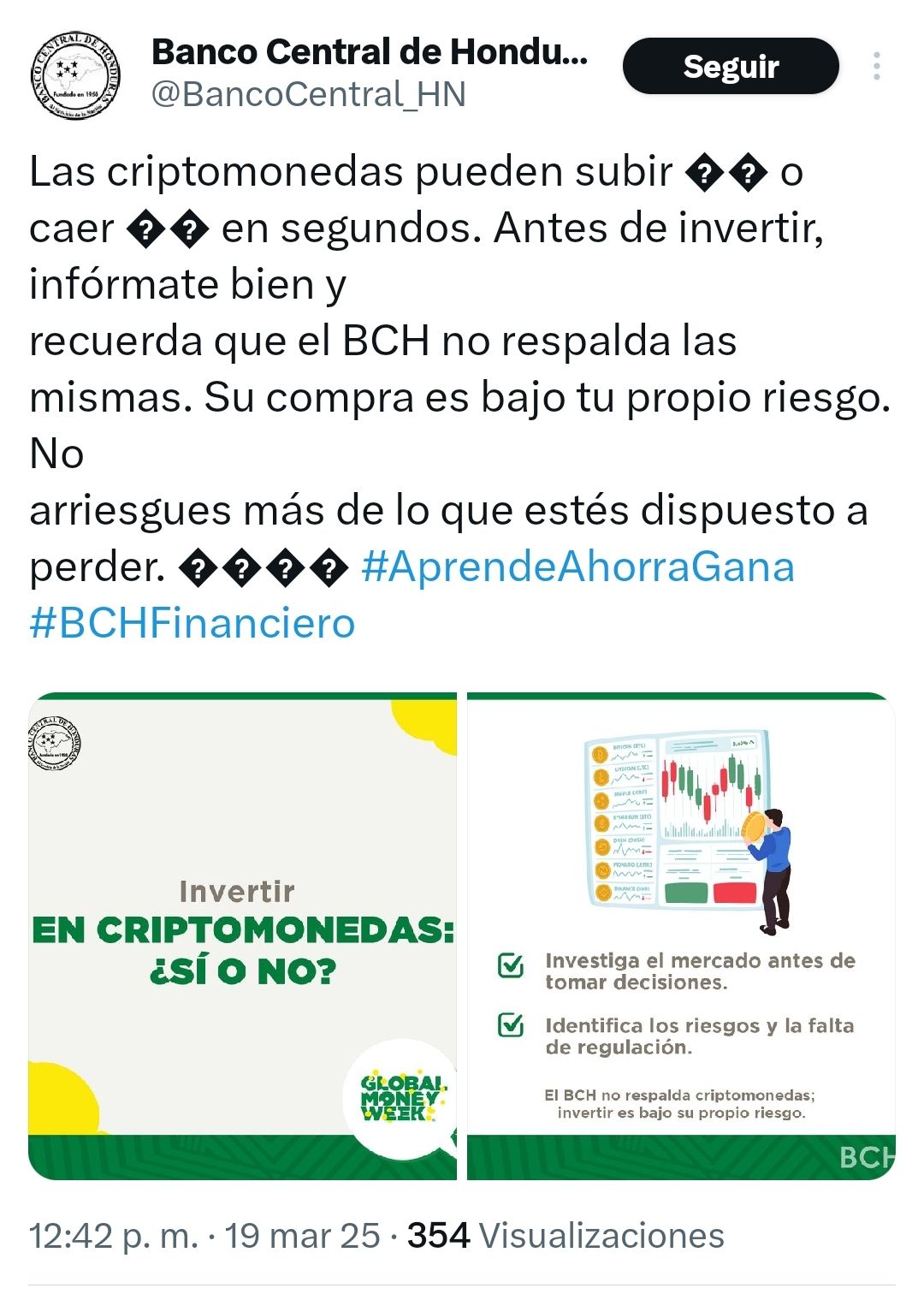Triste noticia: El Banco Central de Honduras Reitera su Distanciamiento de las Criptomonedas